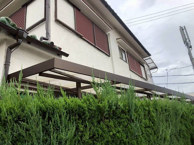 明石市　カーポートの補修完了